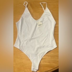 Free People white rosie bodysuit NWT